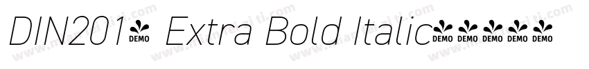 DIN2014 Extra Bold Italic字体转换